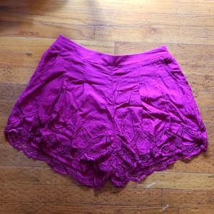 Torrid Size 0 Slip on Pink Lined Lace Shorts